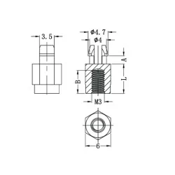 Metric Threaded Circuit Board Support